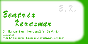 beatrix kercsmar business card